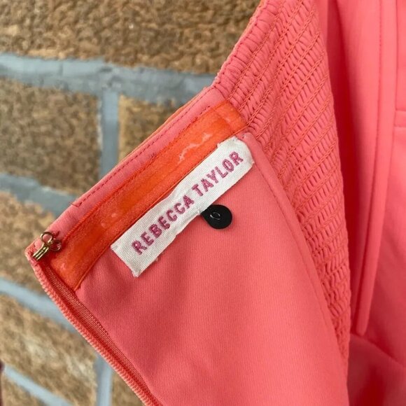 Rebecca Taylor coral bustier dress w full skirt 0 - Picture 5 of 9